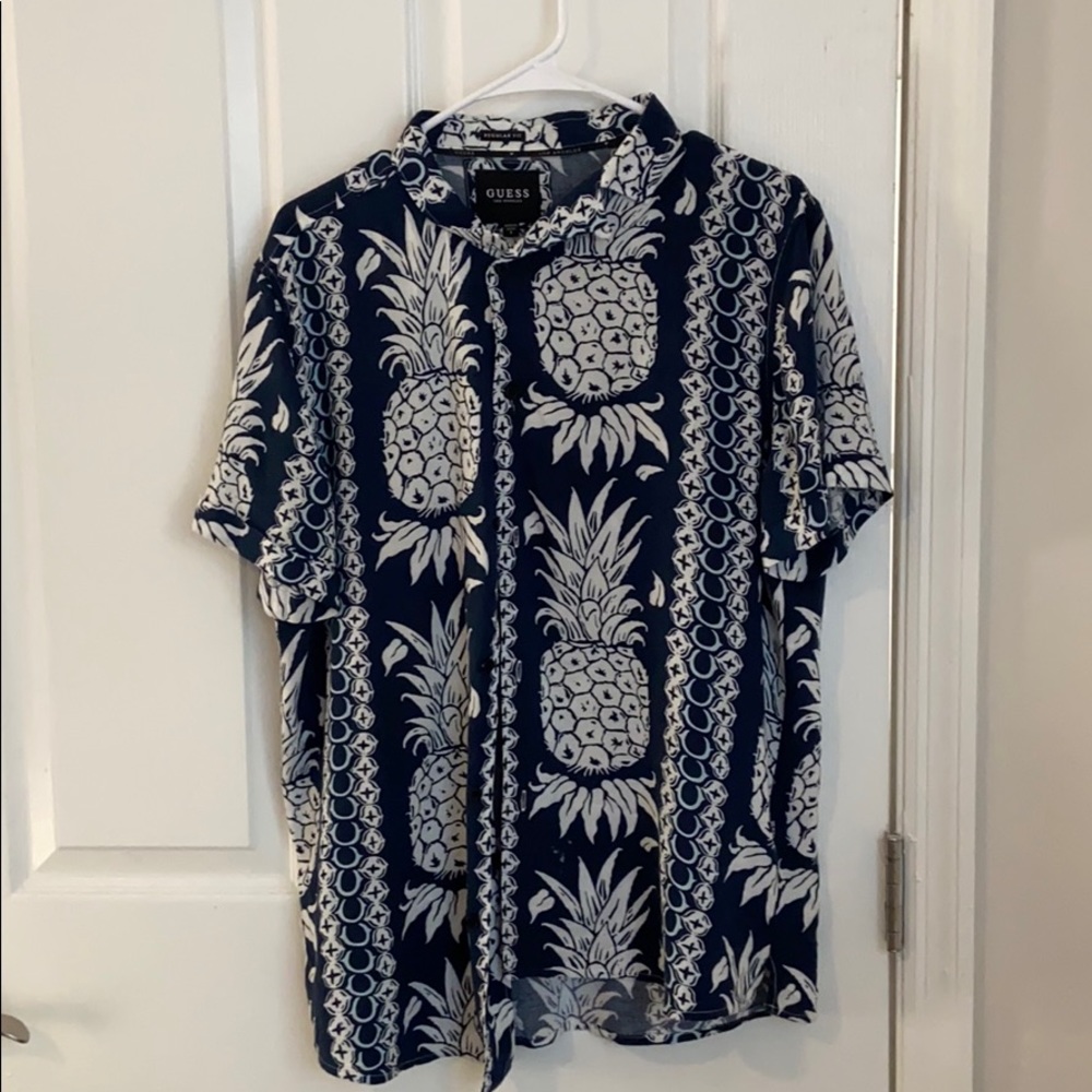 Guess button down